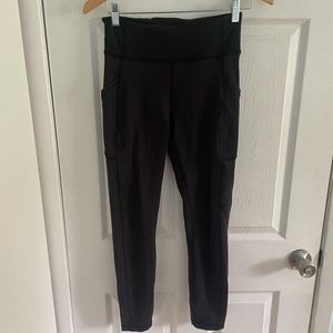 Lululemon leggings, invigorates, black, 25”. Size 6. Worn once.